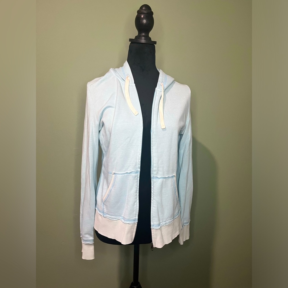 Mossimo Supply Co Light Blue Zip-Up Hoodie Women’s Medium Athleisure Casual